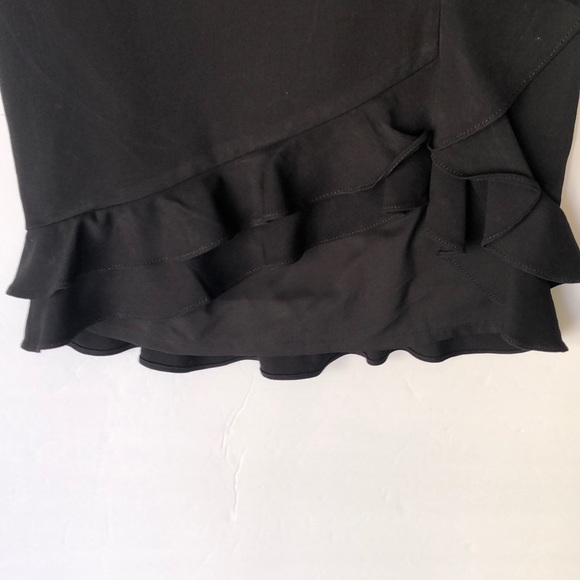 White House Black Market Black Ruffle Skirt - Picture 5 of 8